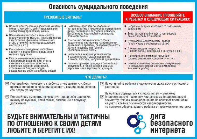 Памятки по профилактике суицидального поведения..